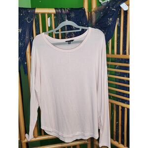 Lucky Brand Women's Medium Light Pink Soft Knit Long Sleeve Slouchy Pullover Top